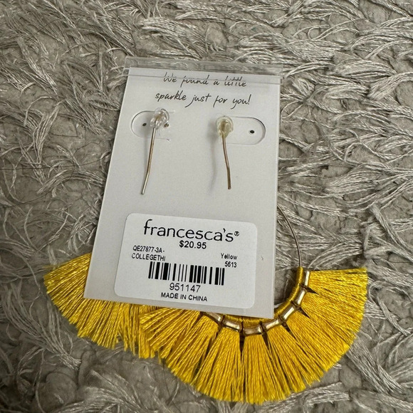 Yellow Tassel Earrings! - Picture 3 of 3